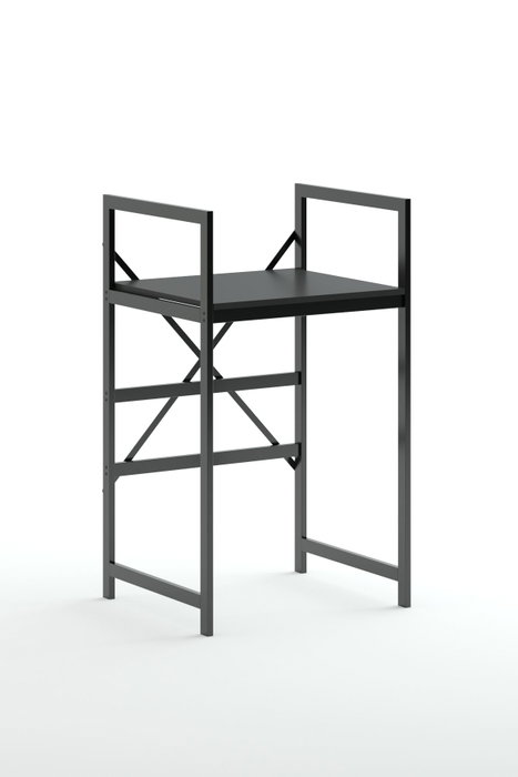 Hanah Home Armario para Lavadora C7 - Negro, 70x116x60 cm